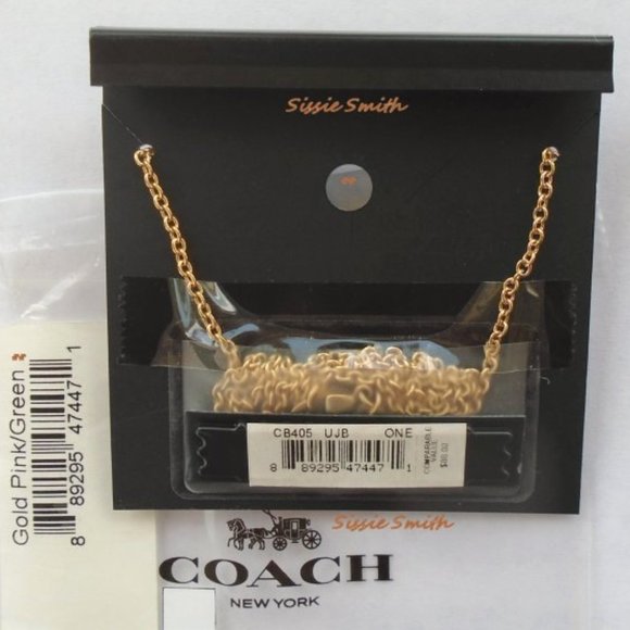 NWT Coach Transparent Wildflower Necklace - Picture 2 of 6